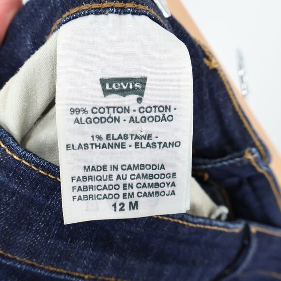 Levi's Women's 12M Demi Curve Classic Straight Leg Dark Wash Size 12 - Picture 6 of 6